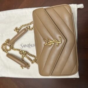 YSL loulou medium crossbody in Tan